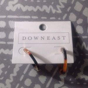 Tortoise Shell Hoop Earrings